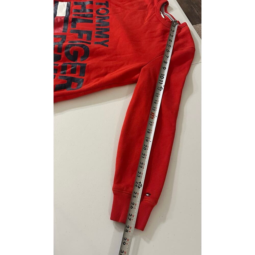 Vintage Tommy Hilfiger Denim Red/Navy Crewneck Sweatshirt- S - Picture 9 of 9